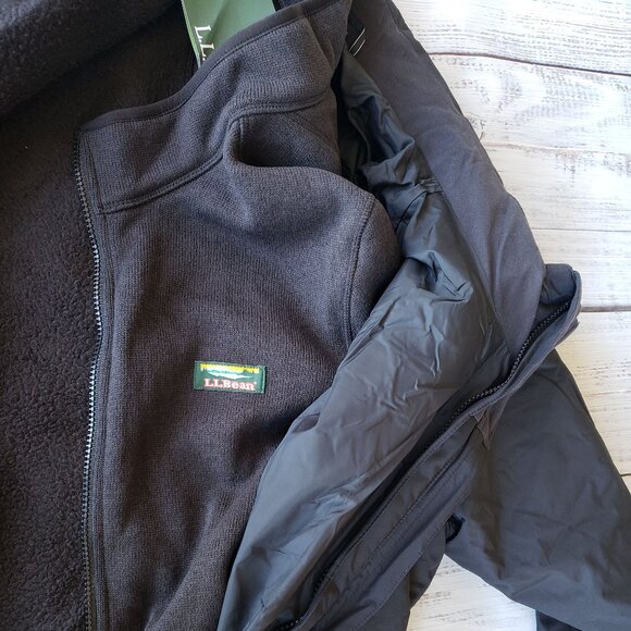 NEW 2X L.L. Bean Womens Black Sweater Fleece 3 In 1 Black Jacket! 2 Pieces! - Picture 11 of 14